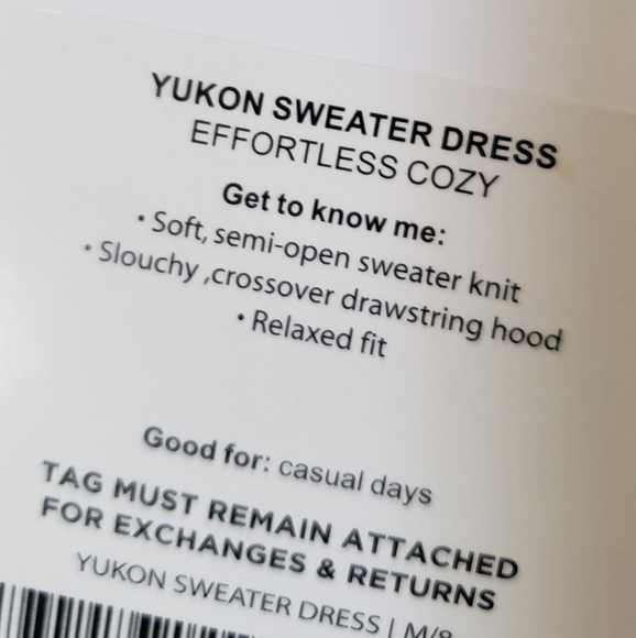 Fabletics Yukon Sweater dress casual knit style size Medium  New - Picture 8 of 10